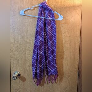 Purple and White Scarf